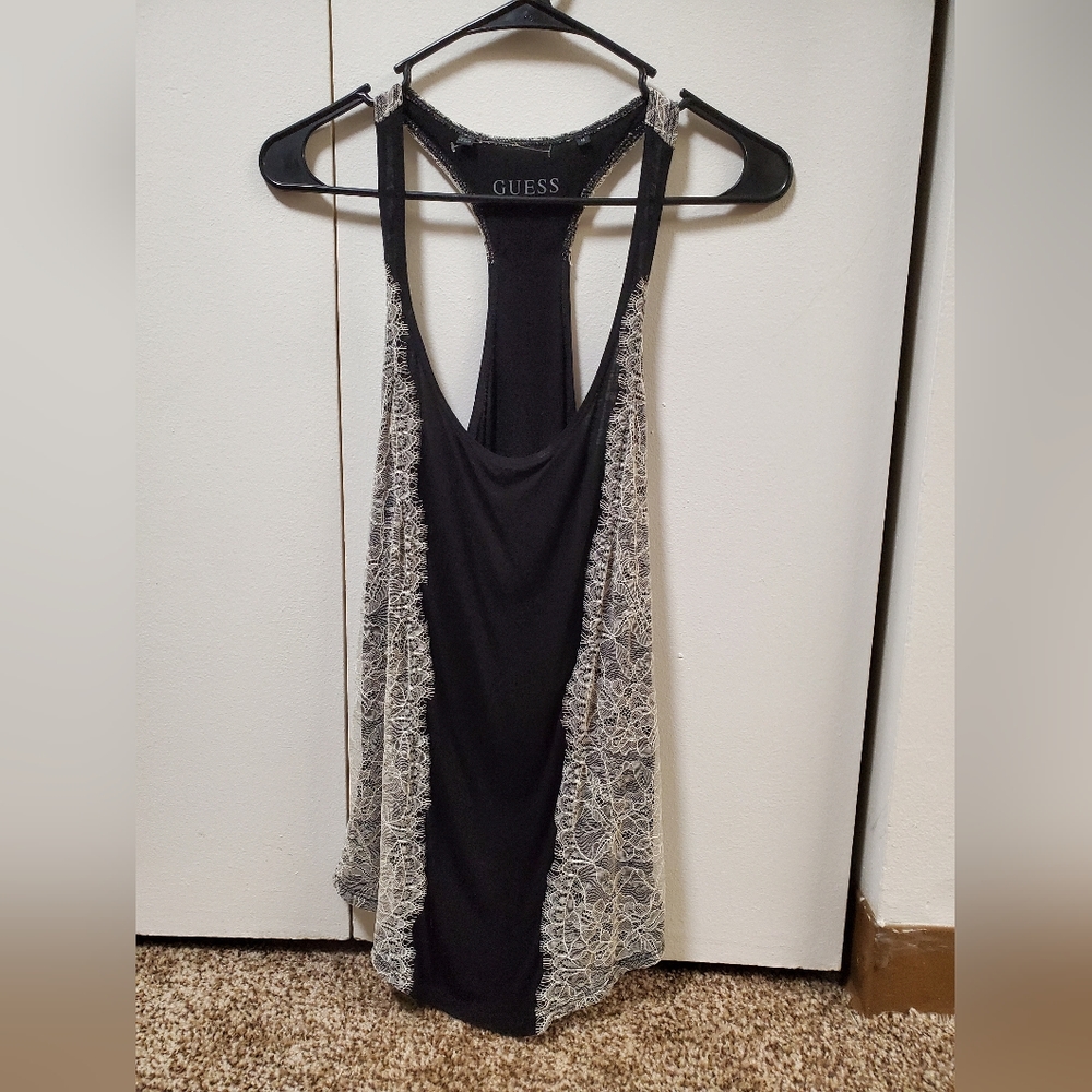 GUESS lace tank, M